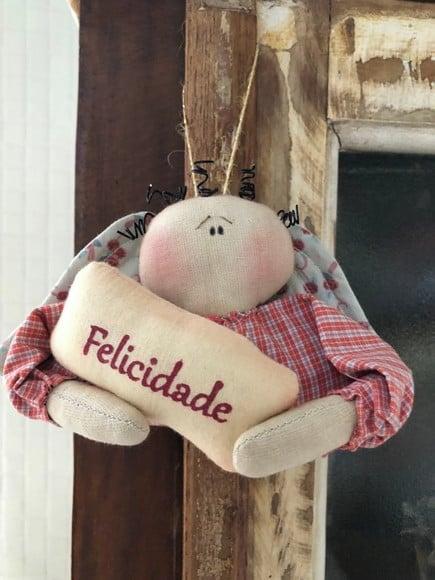 Boneco de Pano Anjinhos Felicidade
