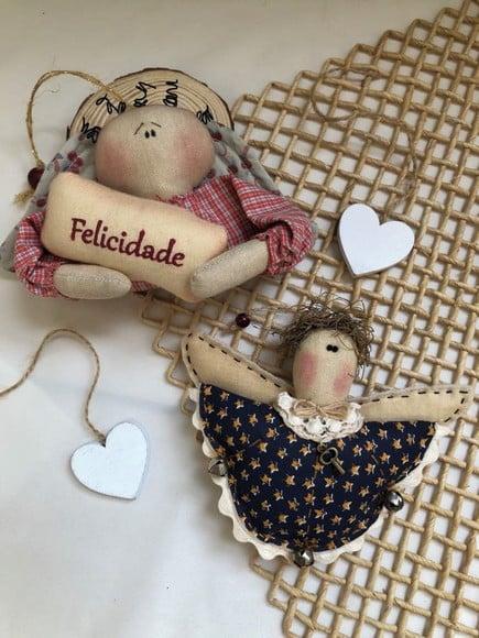 Boneco de Pano Anjinhos Felicidade