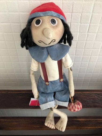 Boneco de Pano Pinóquio Primitivo
