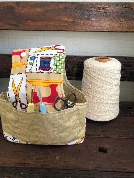 Bolsa Porta Crochê Lã Fios