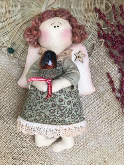 Boneca de Pano Anjo Nozes
