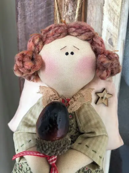 Boneca de Pano Anjo Nozes