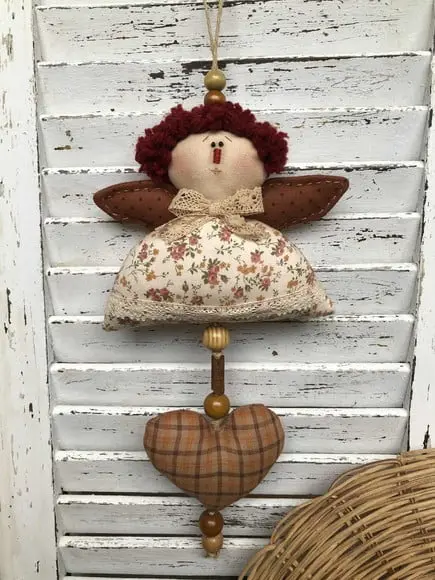 Boneca de Pano Pingente Anjinho Annie Love