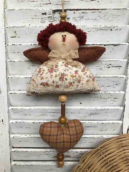 Boneca de Pano Pingente Anjinho Annie Love