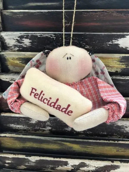 Boneco de Pano Anjinhos Felicidade