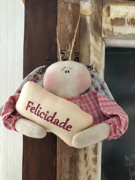 Boneco de Pano Anjinhos Felicidade
