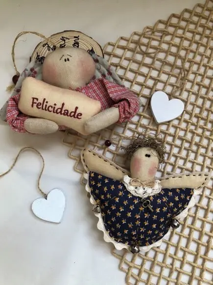 Boneco de Pano Anjinhos Felicidade