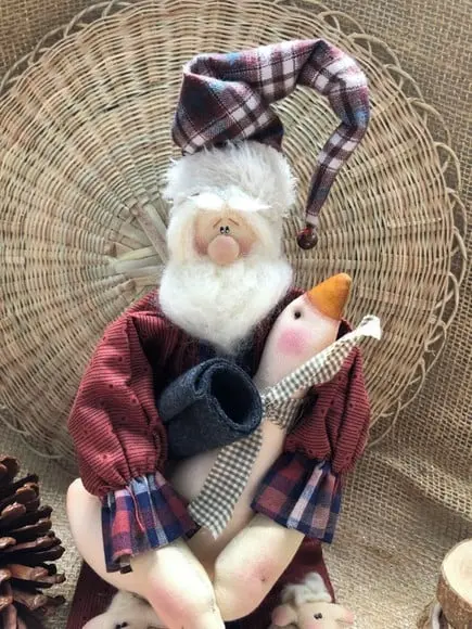Boneco de Pano Noel Andarilho