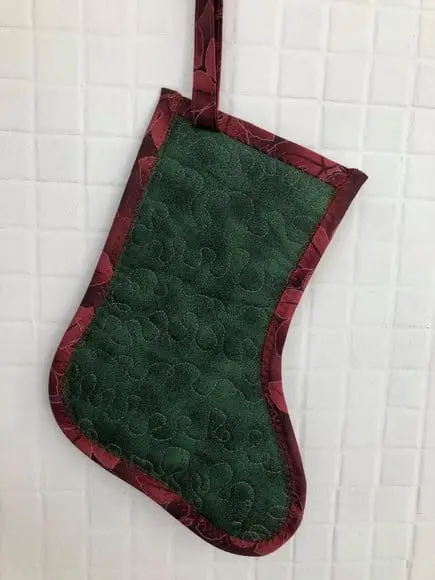 Botinha Natalina em Tecido