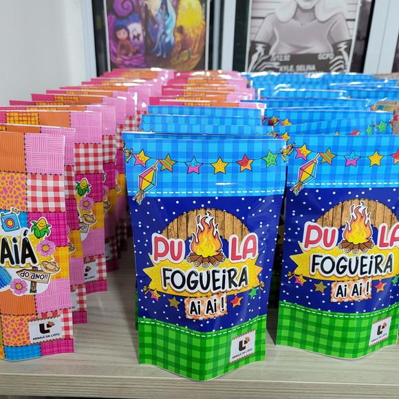 20 Saquinhos Zip com Doces Junino