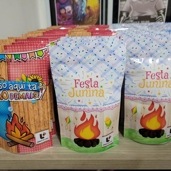 20 Saquinhos Zip com Doces Junino