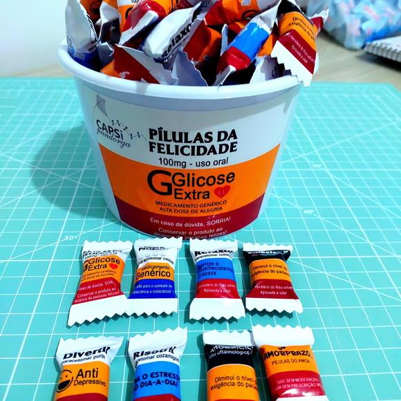 Balde com 100 Balas Motivacionais