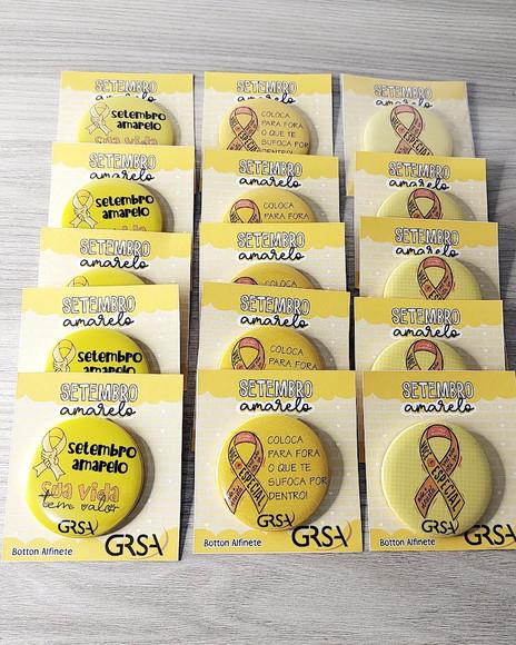 Button Alfinete Setembro Amarelo