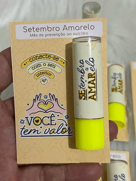 Cartão com Manteiga de Cacau Setembro Amarelo