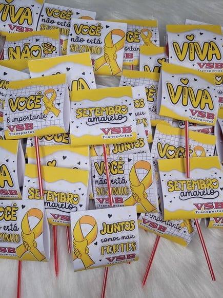 Pirulito Personalizado Setembro Amarelo
