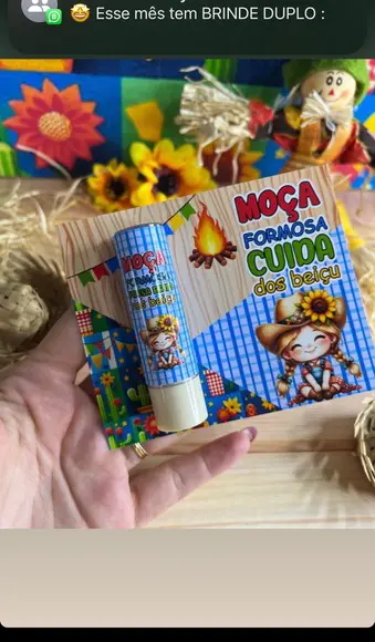 20 Cartões com Manteiga de Cacau Festa Junina