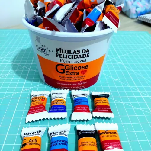 Balde com 100 Balas Motivacionais