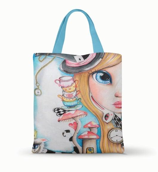 Ecobag Alice no Pais das Maravilhas