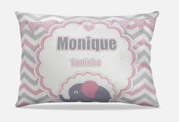 Almofadas personalizadas Elefante chebron Rosa