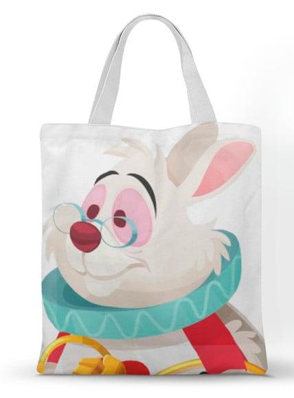 Ecobag sacola Coelho Alice no pais das maravilhas