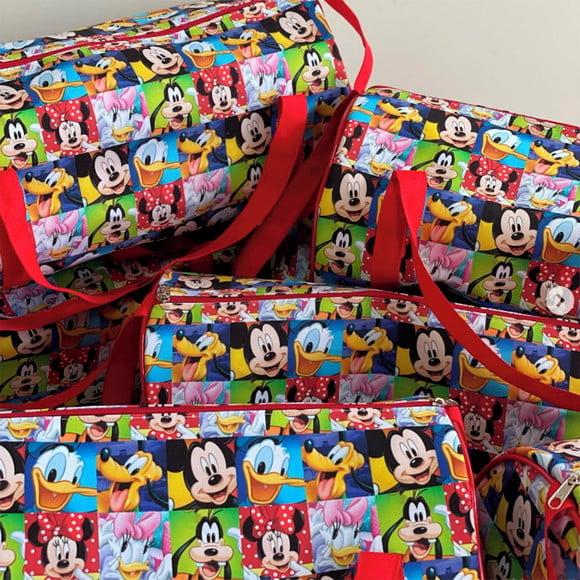 Bolsa Viagem Personalizada Turma do Mickey