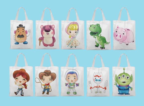 Ecobag ( Sacola ) Toy Story Baby Aquarela