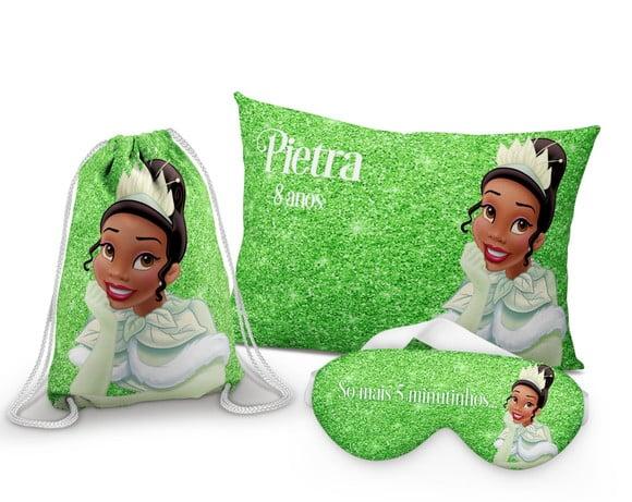 Kit Festa do Pijama Princesa Tiana ( Princesa e o Sapo)