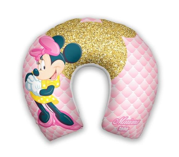 Almofada Pescoço Minnie Rosa/ Mickey Azul
