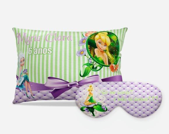 Kit Almofada + mascara de dormir Tinkerbell