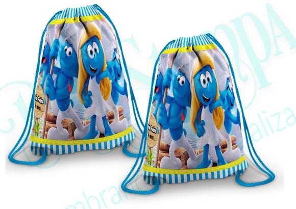 Mochilinha personalizada Smurfs