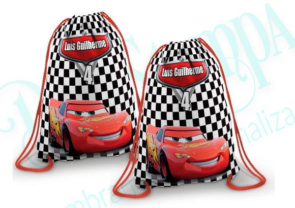Mochilinha personalizada Carros disney Mc queen