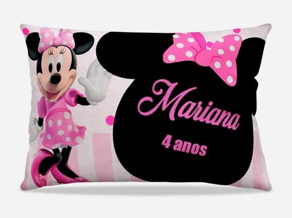 Almofada Tema festa Minnei Rosa