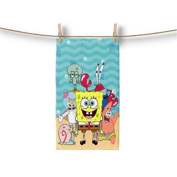 Toalha Lavabo 30x50cm Personalizada Bob Esponja