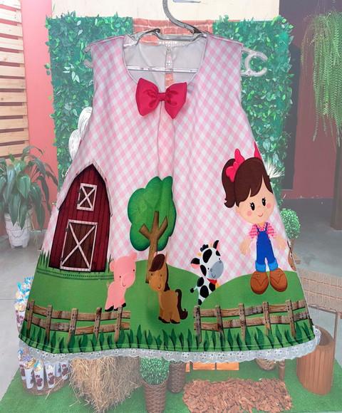 Vestido Trapezio Fazendinha