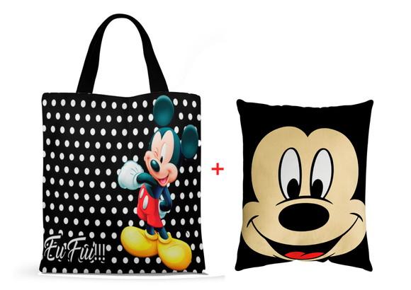 Kit Almofada + Sacola ( ECO BAG) personalizada Mickey