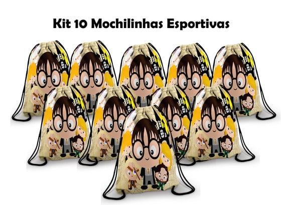 Kit 10 Mochilas esportivas Harry Potter