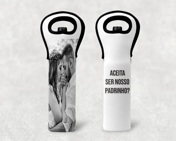 Porta vinho personalizado em neoprene
