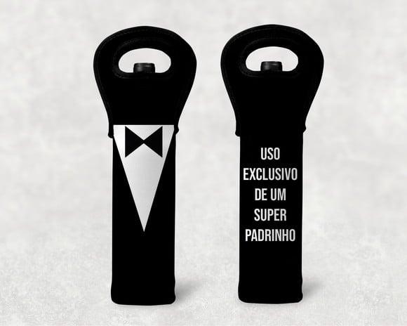 10 Porta vinhos Personalizados Padrinhos em neoprene