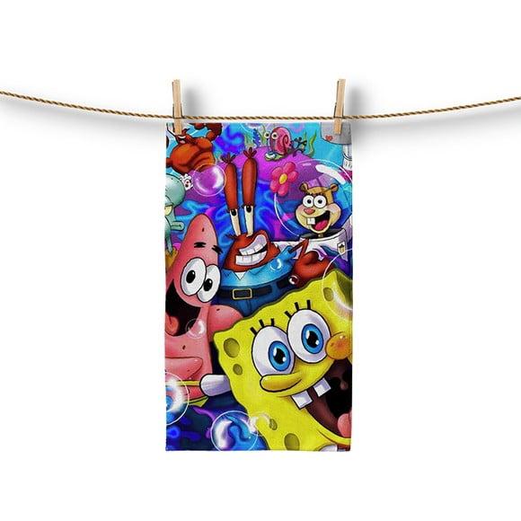 Toalha Higienica 30x50cm Personalizada Bob Esponja
