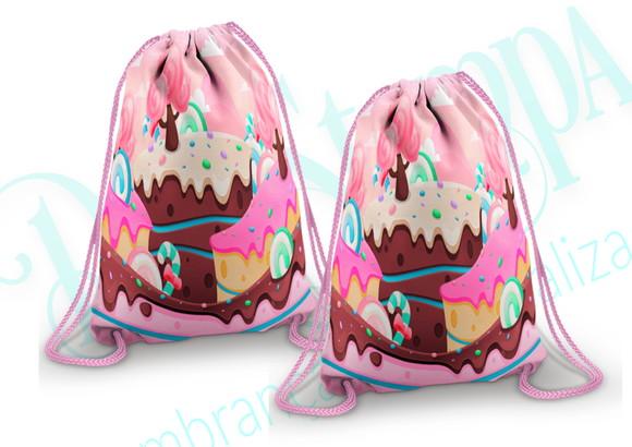 Mochilinha personalizada Confeitaria
