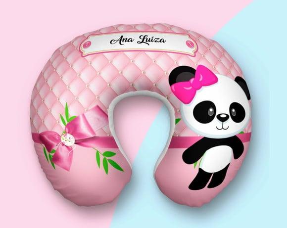 Almofada Pescoço Panda Rosa