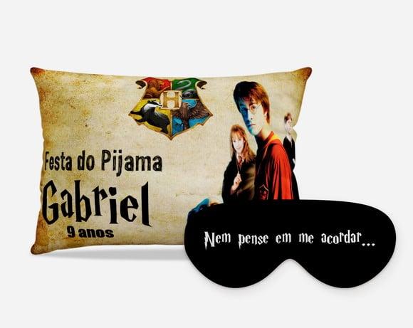 Kit Almofada + Mascara de dormir Harry Potter