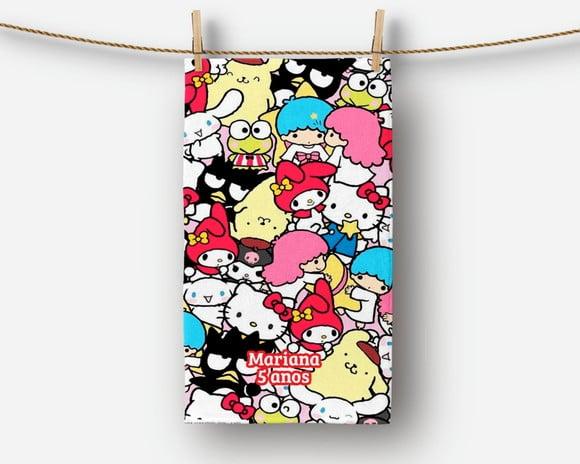 Toalha Lavabo 30x50cm Hello Kitty