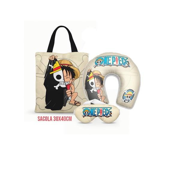 Kit Almofada Pescoço + Ecobag G + Mascara One Piece
