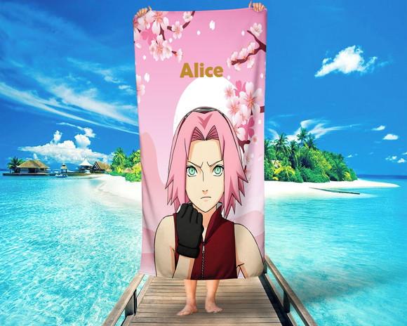 Toalha Personalizda Sakura Anime