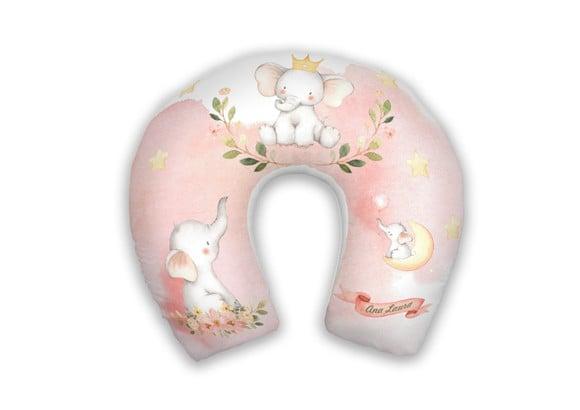 Almofada Pescoço Elefante Rosa