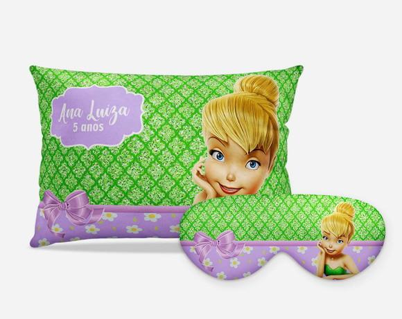 Kit Almofada + Mascara de Dormir Tinkerbell