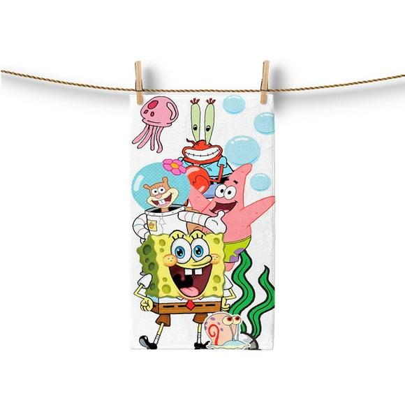 Toalha Lavabo 30x50cm Personalizada Bob Esponja