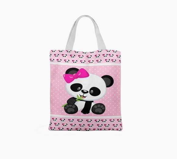 Ecobag ( Sacola ) Panda Rosa
