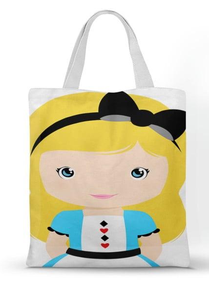 Ecobag ( sacola personalizada) Alice no pais das maravilhas